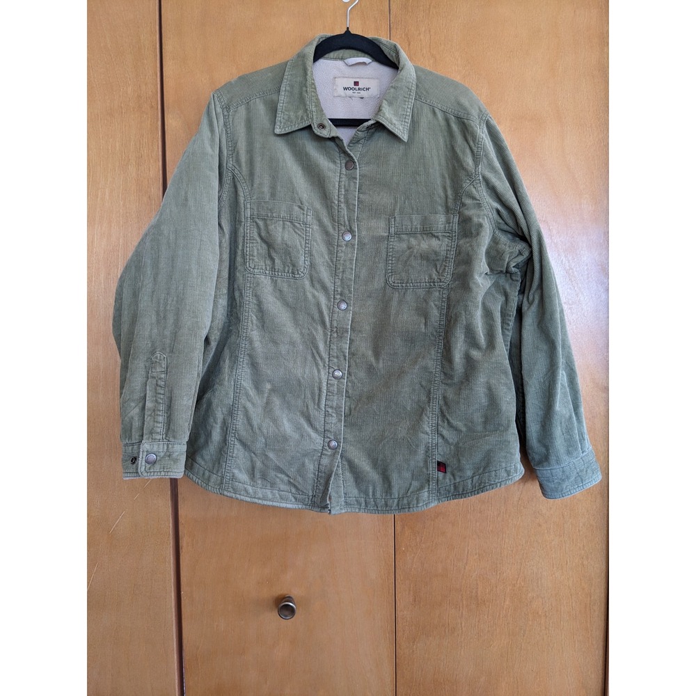 Woolrich Sage Corduroy Shacket Women's Fleece Lined Barn Jacket Gorpcore Large